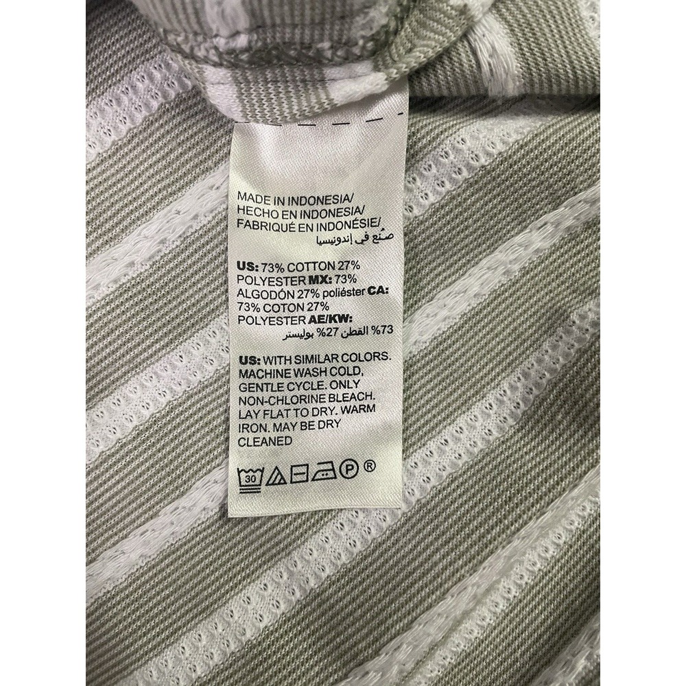 Zenergy by Chicos Grey & White Striped 3/4 Sleeve top Size 1XTunic Casual Comfy - Picture 12 of 12